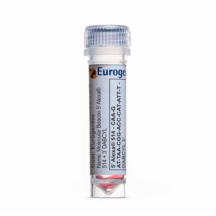 Example of a tube containing a Molecular Beacon 5' Alexa 514  plus 3' DABCYL